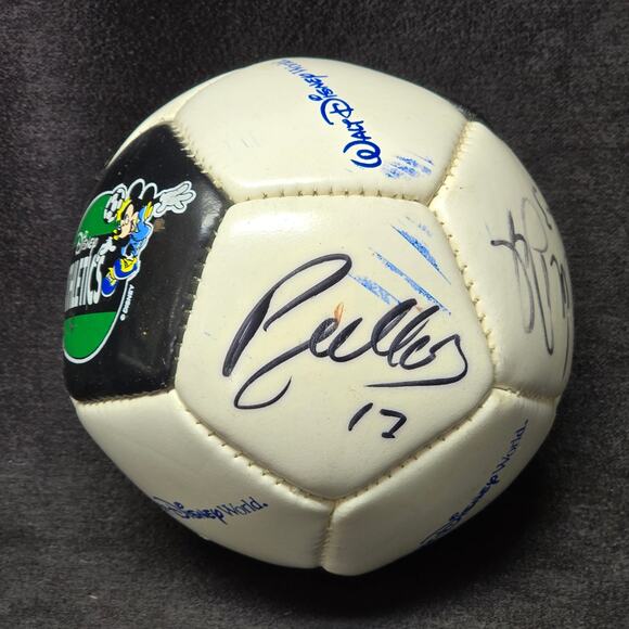 Walt Disney World Athletics Mini Soccer Ball Autographed Collectible - Picture 3 of 8